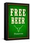 Free Beer Tomorrow College Drinking-null-Framed Stretched Canvas