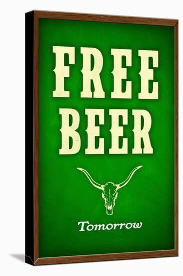 Free Beer Tomorrow College Drinking-null-Stretched Canvas
