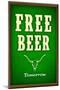 Free Beer Tomorrow College Drinking-null-Mounted Poster