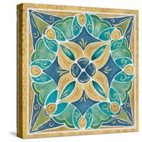 Free Bird Mexican Tiles II-Daphne Brissonnet-Stretched Canvas