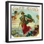 Free Cuba Brand Cigar Box Label-Lantern Press-Framed Art Print