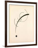 Free Curve to the Point - Accompanying Sound of Geometric Curves, 1925 (Ink on Paper)-Wassily Kandinsky-Framed Giclee Print