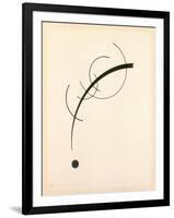 Free Curve to the Point - Accompanying Sound of Geometric Curves, 1925 (Ink on Paper)-Wassily Kandinsky-Framed Giclee Print