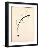 Free Curve to the Point - Accompanying Sound of Geometric Curves, 1925 (Ink on Paper)-Wassily Kandinsky-Framed Giclee Print