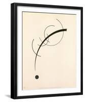 Free Curve to the Point - Accompanying Sound of Geometric Curves, 1925-Wassily Kandinsky-Framed Art Print