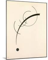 Free Curve to the Point - Accompanying Sound of Geometric Curves, 1925-Wassily Kandinsky-Mounted Art Print