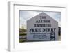 Free Derry Corner, Republican political sign for Free Derry, Bogside Area, Derry, County Londond...-null-Framed Photographic Print