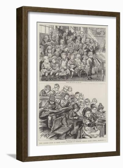 Free Dinners Given to Board School Children at Denmark Terrace Board School, Islington, N-Charles Paul Renouard-Framed Giclee Print