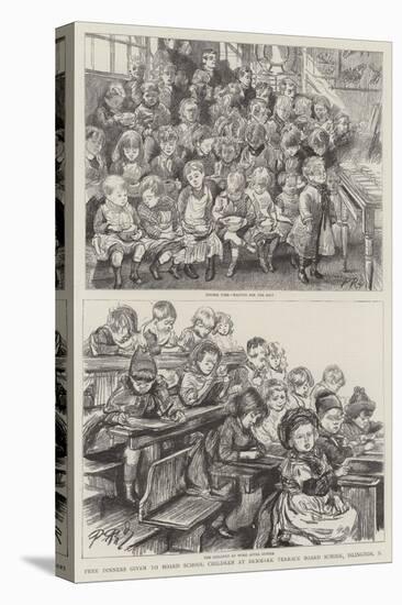 Free Dinners Given to Board School Children at Denmark Terrace Board School, Islington, N-Charles Paul Renouard-Stretched Canvas