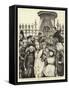 Free Education, Children Drinking at a Fountain Out of School Hours-Charles Paul Renouard-Framed Stretched Canvas