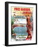 Free Harbor Jubilee Poster, Los Angeles & San Pedro, California-null-Framed Art Print
