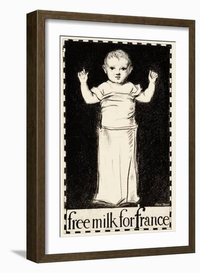 Free Milk for France-Albert Sterner-Framed Art Print