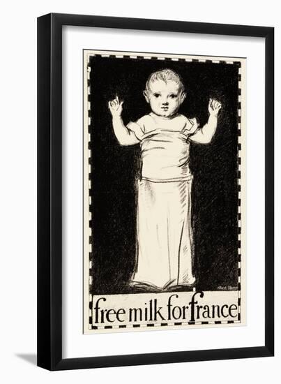 Free Milk for France-Albert Sterner-Framed Art Print