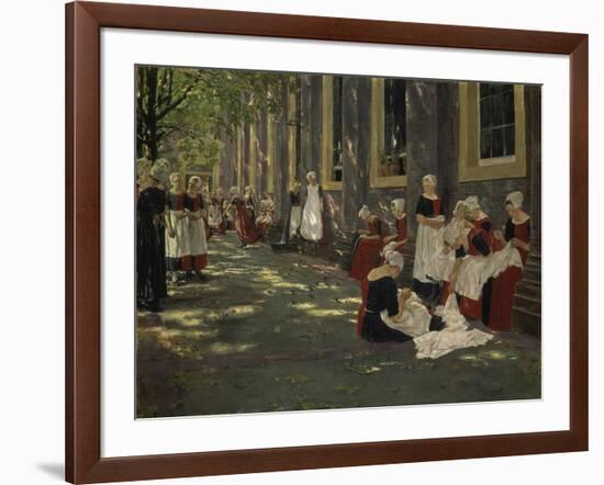 Free Period in the Amsterdam Orphanage, 1881/1882-Max Liebermann-Framed Giclee Print