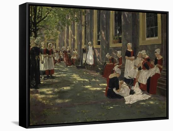 Free Period in the Amsterdam Orphanage, 1881/1882-Max Liebermann-Framed Stretched Canvas