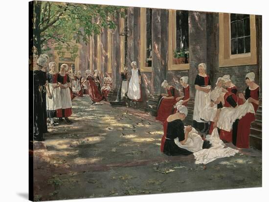 Free Period in the Amsterdam Orphanage-Max Liebermann-Stretched Canvas