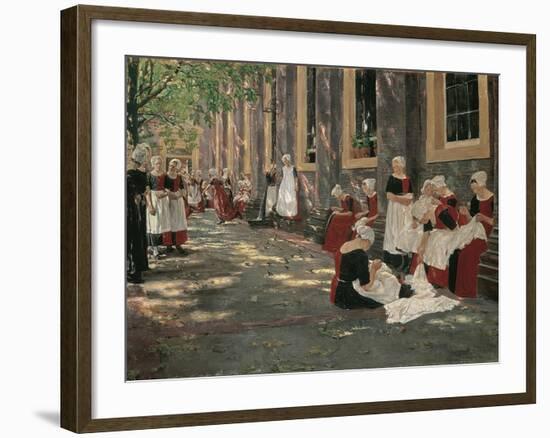 Free Period in the Amsterdam Orphanage-Max Liebermann-Framed Giclee Print