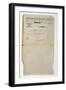 Free Prescription from the Hopital de la Charite, Paris, 7th March 1837-null-Framed Giclee Print