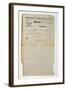 Free Prescription from the Hopital de la Charite, Paris, 7th March 1837-null-Framed Giclee Print