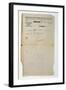 Free Prescription from the Hopital de la Charite, Paris, 7th March 1837-null-Framed Giclee Print