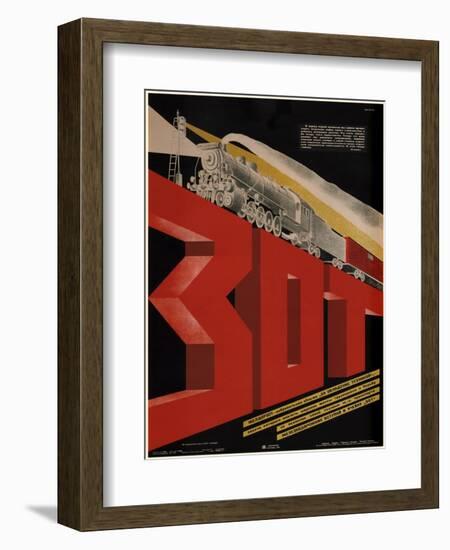 Free Railway Society for the Mastery of Technical Equipment, 1933-Dmitry Anatolyevich Bulanov-Framed Giclee Print