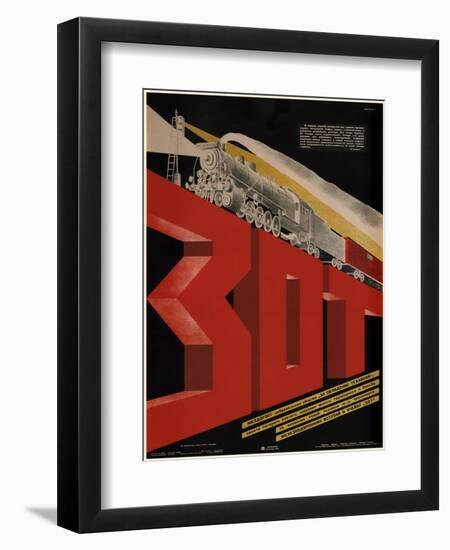 Free Railway Society for the Mastery of Technical Equipment, 1933-Dmitry Anatolyevich Bulanov-Framed Giclee Print