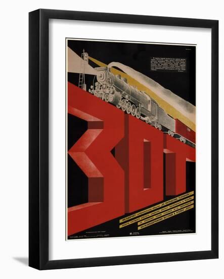 Free Railway Society for the Mastery of Technical Equipment, 1933-Dmitry Anatolyevich Bulanov-Framed Giclee Print