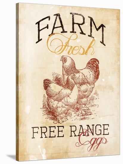 Free Range Eggs-Jace Grey-Stretched Canvas