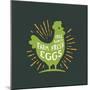 Free Range Farm Fresh Eggs. Vintage Rustic Chicken Silhouette. Retro Rough Textured Hen Badge with-Tortuga-Mounted Art Print