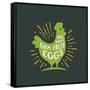 Free Range Farm Fresh Eggs. Vintage Rustic Chicken Silhouette. Retro Rough Textured Hen Badge with-Tortuga-Framed Stretched Canvas