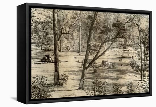 Free Selector's Hut, Australia, 1879-McFarlane and Erskine-Framed Stretched Canvas