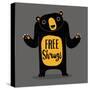 Free Shrugs-Michael Buxton-Stretched Canvas