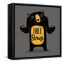 Free Shrugs-Michael Buxton-Framed Stretched Canvas