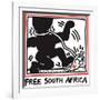 Free South Africa, 1985-Keith Haring-Framed Giclee Print