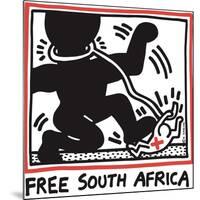 Free South Africa, 1985-Keith Haring-Mounted Giclee Print