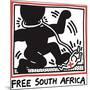 Free South Africa, 1985-Keith Haring-Mounted Giclee Print