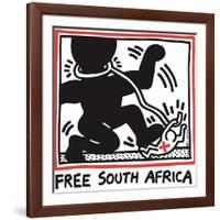 Free South Africa, 1985-Keith Haring-Framed Giclee Print