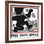 Free South Africa, 1985-Keith Haring-Framed Giclee Print