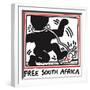 Free South Africa, 1985-Keith Haring-Framed Giclee Print