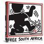 Free South Africa, 1985-Keith Haring-Stretched Canvas