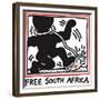 Free South Africa, 1985-Keith Haring-Framed Giclee Print