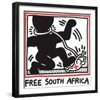 Free South Africa, 1985-Keith Haring-Framed Giclee Print