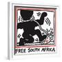 Free South Africa, 1985-Keith Haring-Framed Giclee Print