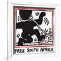 Free South Africa, 1985-Keith Haring-Framed Giclee Print