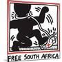 Free South Africa, 1985-Keith Haring-Mounted Giclee Print