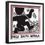 Free South Africa, 1985-Keith Haring-Framed Premium Giclee Print