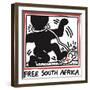 Free South Africa, 1985-Keith Haring-Framed Giclee Print