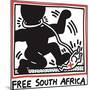 Free South Africa, 1985-Keith Haring-Mounted Giclee Print