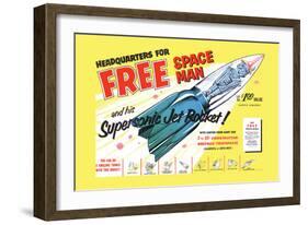 Free Space Man-null-Framed Art Print