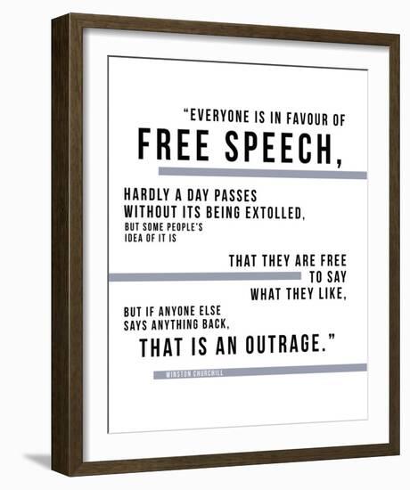 Free Speech - Churchill-Otto Gibb-Framed Giclee Print